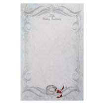Försilvra årsdagen brevpapper design