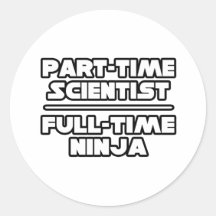 Forskare… Ninja Runda Klistermärken
