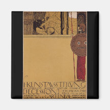Första utställning för Klimt ~ av Secession Magnet För Kylskåp