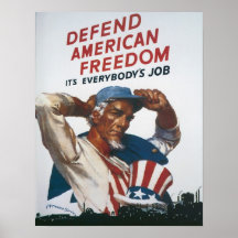 Försvara amerikanfrihet affisch