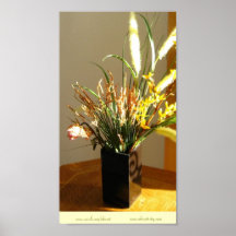 Forsythia och solbukettaffisch