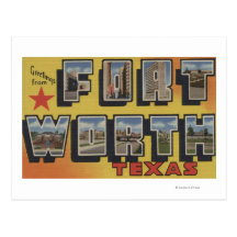 Fort Worth Texas - stora brevplatser Vykort