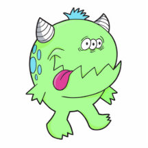 förtjusande grönt tungachompermonster photo cutout