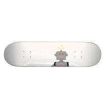 förvirrad robot skateboard deck