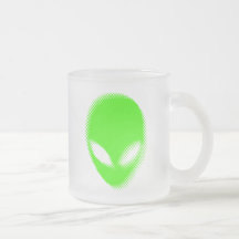 Förvridet utrymmefrämlinghuvud mugg