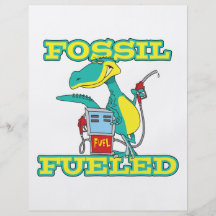 FOSSIL TANKADE den roliga dinosaurtecknaden Personliga Flygblad