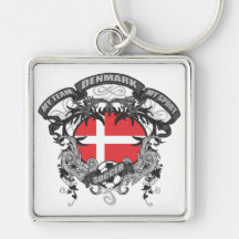 Fotboll Danmark Nyckel Ring