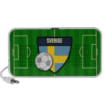 Fotboll för flagga för Sverige sverigefotboll iPhone Speakers