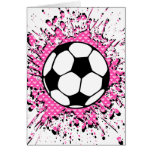 fotboll splat. hälsningskort