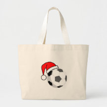 Fotbollboll (den Santa hatten) Tote Bag