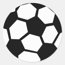 Fotbollboll Rund Klistermärke