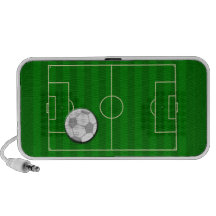 Fotbollfält och boll mp3 högtalarsystem