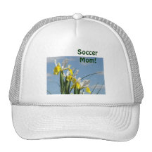 Fotbollmamma! sporthattirisen blommar blå himmel mesh kepsar