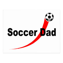 Fotbollpappa (Rd/Blk) Vykort