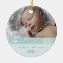 Fotobaby 1st prydnad för jul julgransdekorationer