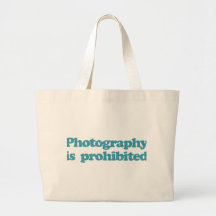Fotografi förbjudas tote bags