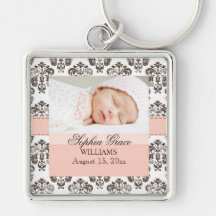 FotoKeychain för beställnings- baby damastast roso Nyckelringar