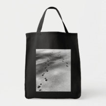 Fotspår i snö tote bag