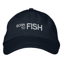 Fött att fiska den broderade hatten