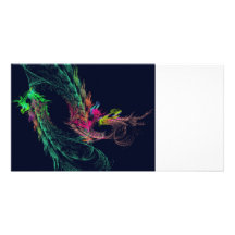 Fractal - bevingad drake anpassade foto kort