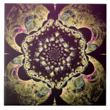 Fractal - persiskt blom- motiv kakel