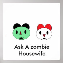 Fråga a-zombiehemmafrun posters