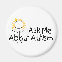 Fråga mig om Autism (flicka 1) Kylskåpmagneter