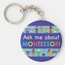 Fråga mig om MONTESSORI Nyckel Ring