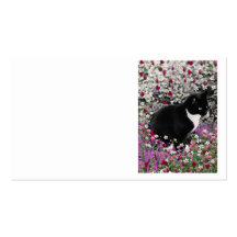 Fräknar i blommor II - smokingkattunge Visit Kort