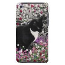 Fräknar i blommor II - svartvit kattunge iPod Case-Mate Cases
