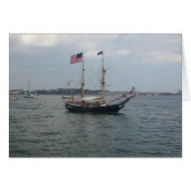 Frakt i den Boston hamnen Hälsnings Kort