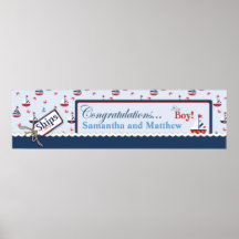 Frakter Ahoy! Baby showerbaner Posters