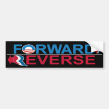 Framåt Obama - Romney omvänd bildekal