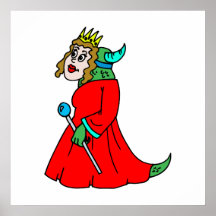 Främling som kläs som drottningen för halloween affisch