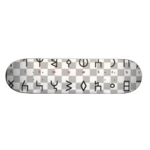 främmande alfabetsoppa skate board decks