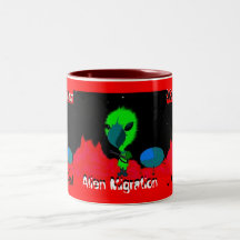 Främmande flyttning kaffe koppar