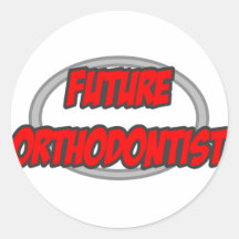 Framtida Orthodontist Rund Klistermärke