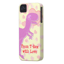 Från T-Rex med kärlekDinosaurhjärtor iPhone 4 Cover