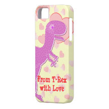 Från T-Rex med kärlekDinosaurhjärtor iPhone 5 Case-Mate Fodraler