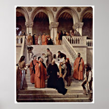 Francesco Hayez - död av dogen Marin Faliero Affisch