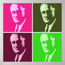 Franklin D. Roosevelt popkonst Affisch