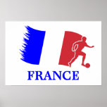 Frankrikefotbollflagga Affisch
