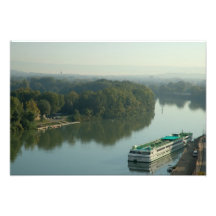Frankriken Avignon, Provence, Van Gogh riverboat Fotokonst