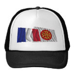 Frankriken & Hérault som vinkar flaggor Trucker Keps