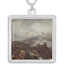 Fransk armé som korsar toppig bergskedja de Guadar Halsband
