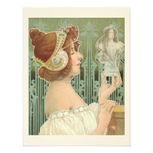 Fransk art nouveau "Laurier Objets - D ' konst ", Anpassade Inbjudan