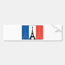 Fransk flagga och Eiffel torn Bildekaler