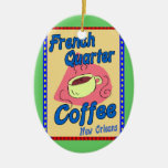 Fransk inkvarterar kaffe julgransdekorationer