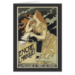 Fransk vintageart nouveau hälsnings kort