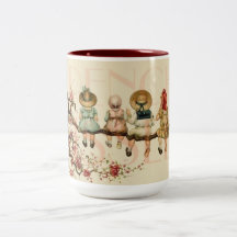 Fransk vintagevykortmugg